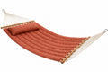 Amaca 200 x 120 cm in tessuto imbottito terracotta con corde in cotone per giardino