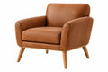 Poltrona 82 x 85 x 85 cm in pelle sintetica marrone stile moderno