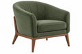 Poltrona 78 x 76 x 80 cm in tessuto verde con struttura in legno - stile moderno
