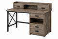 Scrivania 120 x 60 x 92 cm in legno marrone con 5 cassetti stile industriale