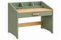 Scrivania per bambini 90 x 50 x 100 cm in legno verde con cassetto e ripiani