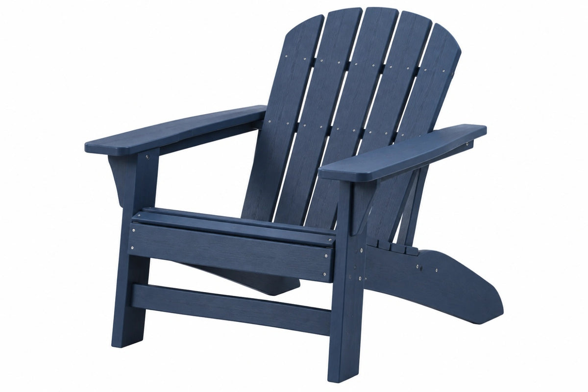 Poltrona da giardino Adirondack 80 x 75 x 95 cm in legno blu con braccioli