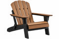 Poltrona da giardino 80 x 90 x 98 cm in plastica marrone e nera stile Adirondack